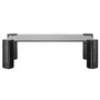 Aisens Soporte Elevador de Cristal Negro para Monitor o Portátil